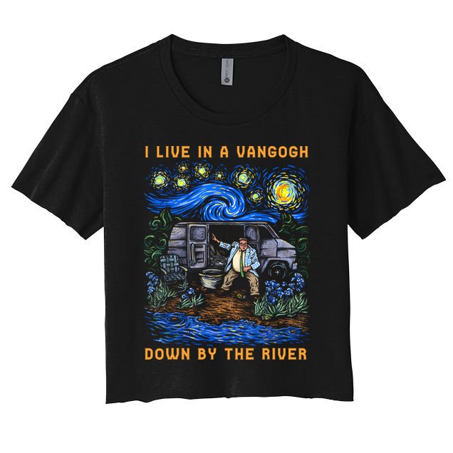 I Live In A Van Gogh Down By The River Crop Top