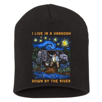 I Live In A Van Gogh Down By The River Short Acrylic Beanie