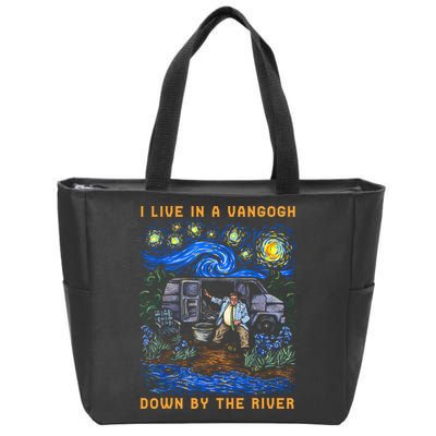 I Live In A Van Gogh Down By The River Zip Tote Bag