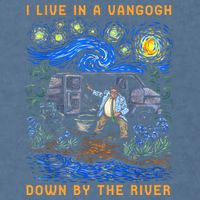 I Live In A Van Gogh Down By The River Garment-Dyed Sweatshirt
