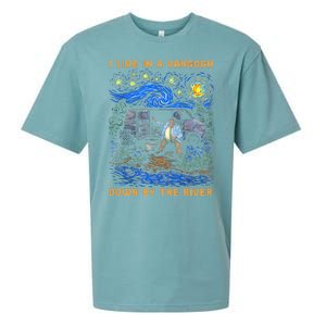 I Live In A Van Gogh Down By The River Sueded Cloud Jersey T-Shirt