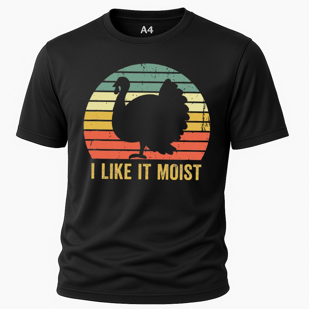 I Like It Moist Funny Thanksgiving Turkey Trot Vintage Performance Shirt