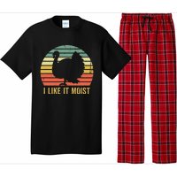 I Like It Moist Funny Thanksgiving Turkey Trot Vintage Pajama Set