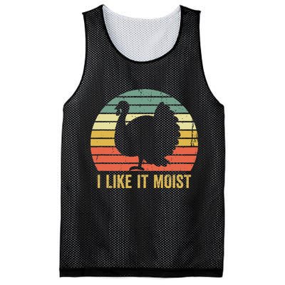 I Like It Moist Funny Thanksgiving Turkey Trot Vintage Mesh Reversible Basketball Jersey Tank