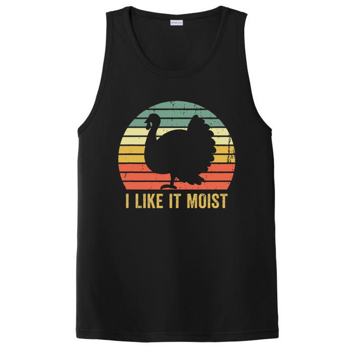 I Like It Moist Funny Thanksgiving Turkey Trot Vintage PosiCharge Competitor Tank