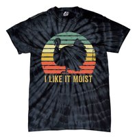 I Like It Moist Funny Thanksgiving Turkey Trot Vintage Tie-Dye T-Shirt