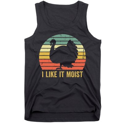 I Like It Moist Funny Thanksgiving Turkey Trot Vintage Tank Top