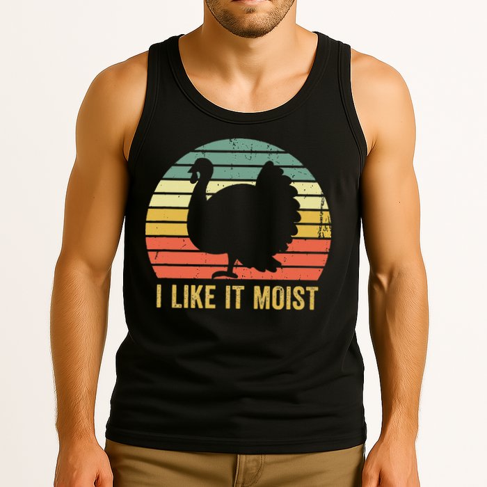 I Like It Moist Funny Thanksgiving Turkey Trot Vintage Tank Top