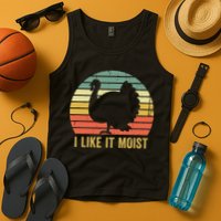 I Like It Moist Funny Thanksgiving Turkey Trot Vintage Tank Top