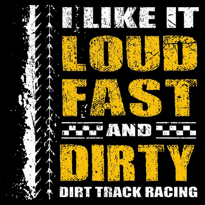 I Like It Loud Fast And Dirty Stock Car Dirt Track Racing Backpack