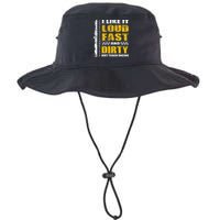 I Like It Loud Fast And Dirty Stock Car Dirt Track Racing Bucket Hat