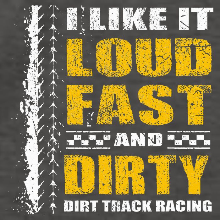 I Like It Loud Fast And Dirty Stock Car Dirt Track Racing Vector Backpack