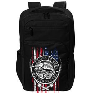 I Love It When She Bends Over Funny Fishing Usa Flag Cute Gift Impact Tech Backpack