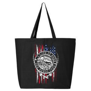 I Love It When She Bends Over Funny Fishing Usa Flag Cute Gift 25L Jumbo Tote