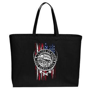 I Love It When She Bends Over Funny Fishing Usa Flag Cute Gift Cotton Canvas Jumbo Tote