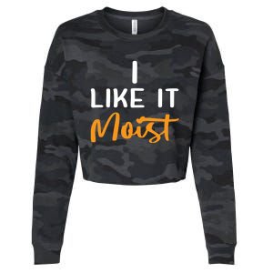 I Like It Moist Roasted Turkey Funny Thanksgiving Leg Day Great Gift Cropped Pullover Crew