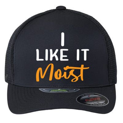 I Like It Moist Roasted Turkey Funny Thanksgiving Leg Day Great Gift Flexfit Unipanel Trucker Cap