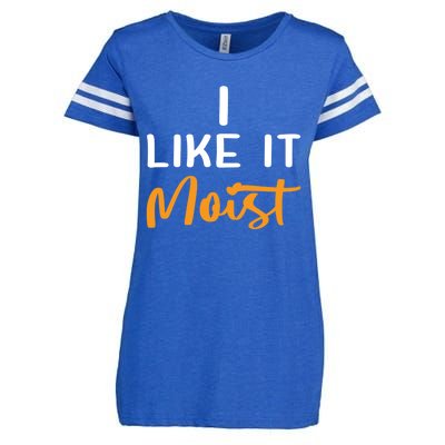 I Like It Moist Roasted Turkey Funny Thanksgiving Leg Day Great Gift Enza Ladies Jersey Football T-Shirt