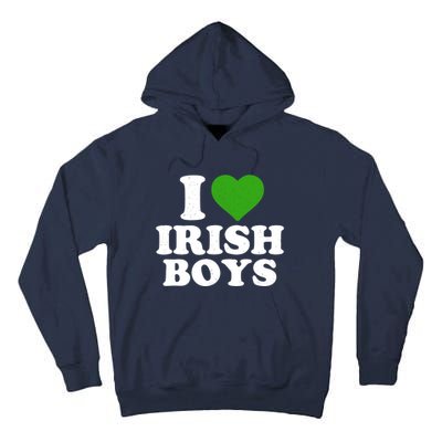 I Love Irish Boy Funny St Patrick's Day Heart Shamrock Tall Hoodie