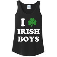 I Love Irish Boy St. Paddy Baby Ireland Hamrock Baby Funny St. Patricks Day Ladies Essential Tank