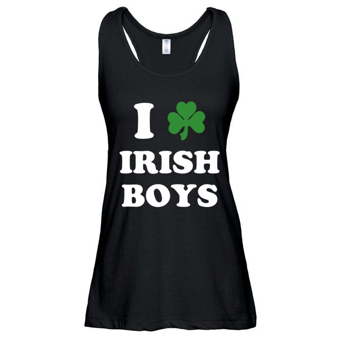 I Love Irish Boy St. Paddy Baby Ireland Hamrock Baby Funny St. Patricks Day Ladies Essential Flowy Tank