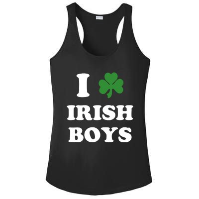 I Love Irish Boy St. Paddy Baby Ireland Hamrock Baby Funny St. Patricks Day Ladies PosiCharge Competitor Racerback Tank