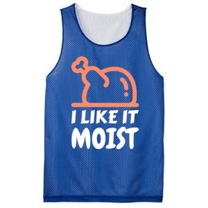 I Like It Moist Funny Turkey Thanksgiving Christmas Dinner Gift Mesh Reversible Basketball Jersey Tank