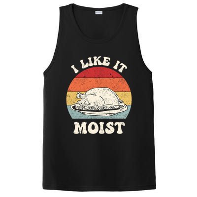 I Like It Moist Thanksgiving Turkey Leg Day Funny Vintage Gift PosiCharge Competitor Tank