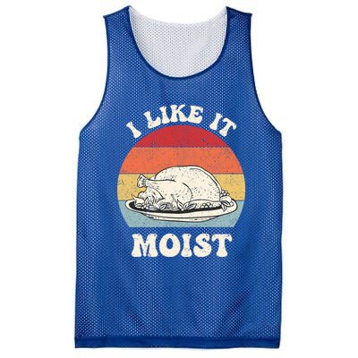 I Like It Moist Thanksgiving Turkey Leg Day Funny Vintage Gift Mesh Reversible Basketball Jersey Tank