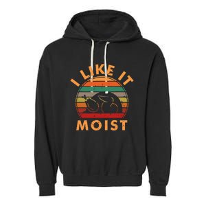 I LIKE IT MOIST Thanksgiving Costume Turkey Leg Day Garment-Dyed Fleece Hoodie