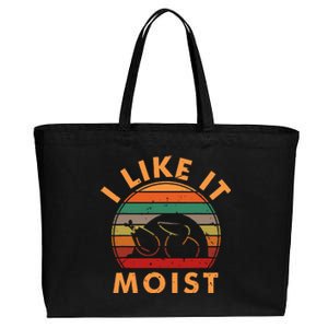 I LIKE IT MOIST Thanksgiving Costume Turkey Leg Day Cotton Canvas Jumbo Tote