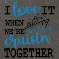I Love It When WeRe Cruisin Together Cotton Canvas Backpack