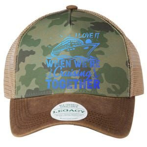 I Love It When Were Cruising Together Family Cruising Gift Legacy Tie Dye Trucker Hat