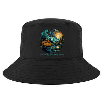 I Live In A Van Gogh Down By The River Cool Comfort Performance Bucket Hat