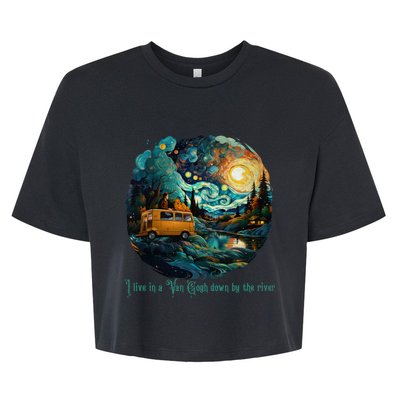 I Live In A Van Gogh Down By The River Bella+Canvas Jersey Crop Tee