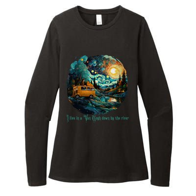 I Live In A Van Gogh Down By The River Womens CVC Long Sleeve Shirt