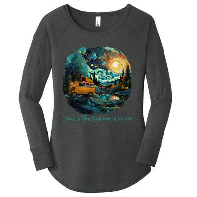 I Live In A Van Gogh Down By The River Women's Perfect Tri Tunic Long Sleeve Shirt