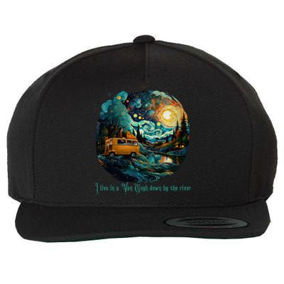 I Live In A Van Gogh Down By The River Wool Snapback Cap