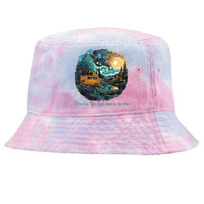 I Live In A Van Gogh Down By The River Tie-Dyed Bucket Hat