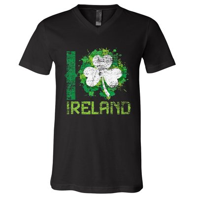 I Love Ireland Saint Patrick's Day V-Neck T-Shirt