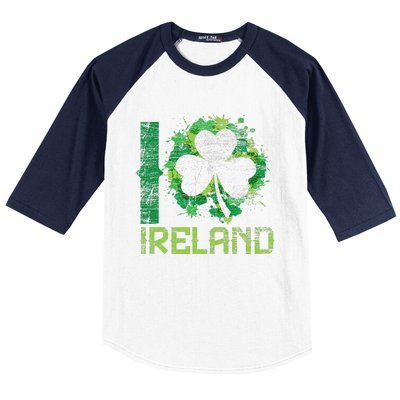 I Love Ireland Saint Patrick's Day Baseball Sleeve Shirt