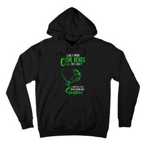 I Like It When She Bends Over Funny Fishing Adult Humor Tall Hoodie