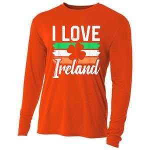 I Love Ireland Gaelic Irish Leprechaun St Patricks Day Cooling Performance Long Sleeve Crew