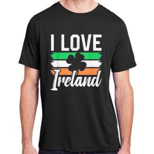 I Love Ireland Gaelic Irish Leprechaun St Patricks Day Adult ChromaSoft Performance T-Shirt