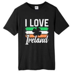 I Love Ireland Gaelic Irish Leprechaun St Patricks Day Tall Fusion ChromaSoft Performance T-Shirt