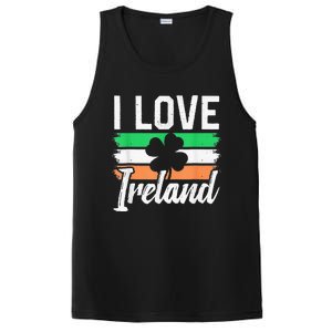 I Love Ireland Gaelic Irish Leprechaun St Patricks Day PosiCharge Competitor Tank