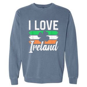 I Love Ireland Gaelic Irish Leprechaun St Patricks Day Garment-Dyed Sweatshirt