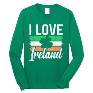 I Love Ireland Gaelic Irish Leprechaun St Patricks Day Long Sleeve Shirt