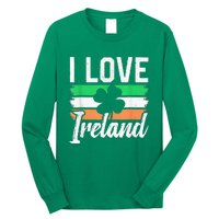 I Love Ireland Gaelic Irish Leprechaun St Patricks Day Long Sleeve Shirt