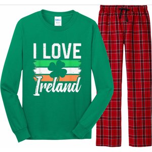 I Love Ireland Gaelic Irish Leprechaun St Patricks Day Long Sleeve Pajama Set